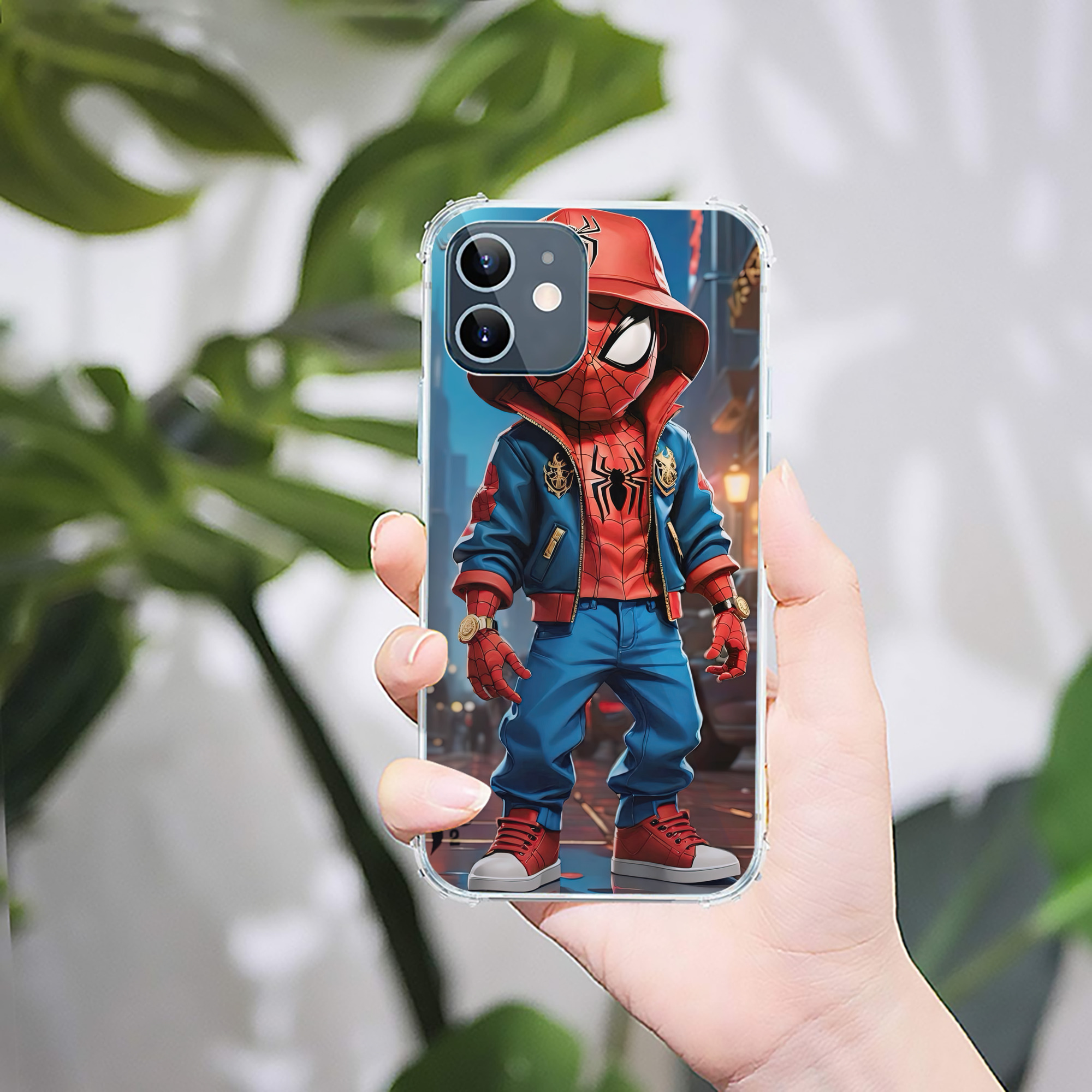 （画像用） Spider Man スパイダーマン 【iPhone 12シリーズ対応】透明スマホケース（クリアソフトケース）